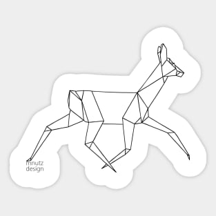 Origami Deer Sticker